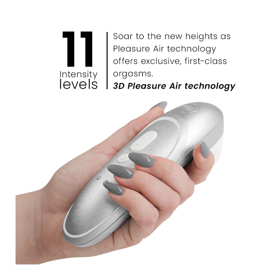 WOMANIZER - PRO VIBRANT CLITORAL STIMULATOR SILVER GREY